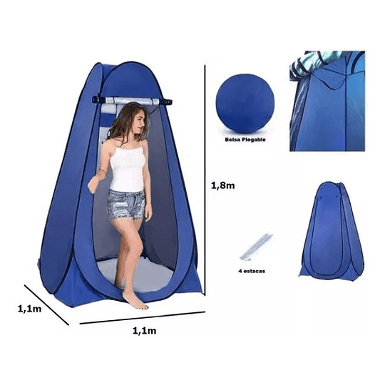 Carpa Baño Camping Vestidor Portatil + Ducha Camping Solar