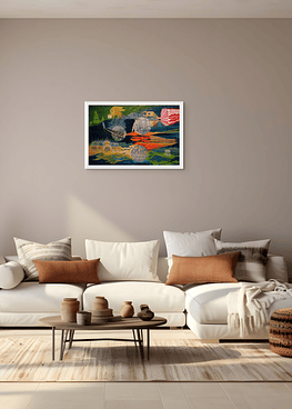 St Mark's Square in Murano - Print