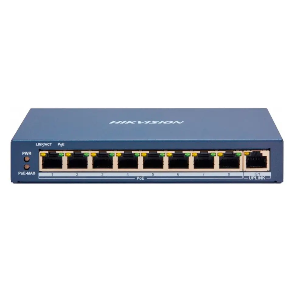 Switch Smart 8Puertos Poe Hikvision Gestionable 110 Watts 1