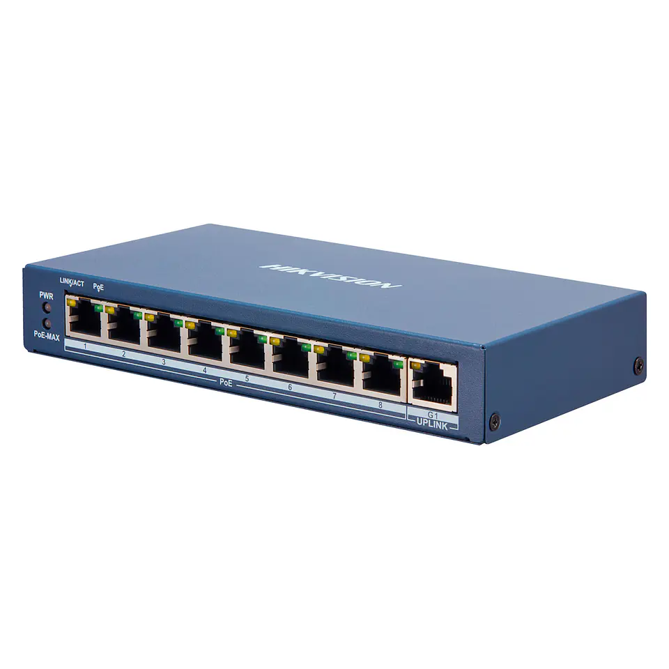 Switch Smart 8Puertos Poe Hikvision Gestionable 110 Watts 2