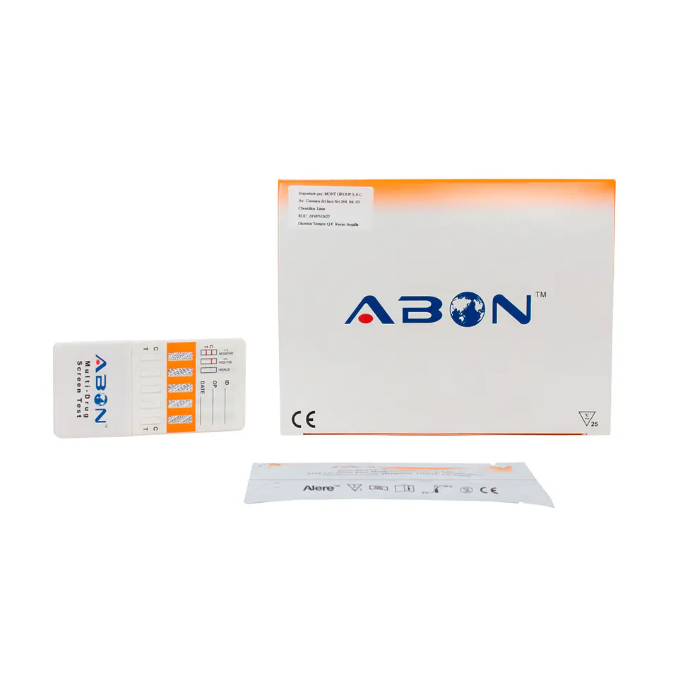 Test de Drogas en Orina COC/AMP/MET/THC/BZO Caja x 25 und 1