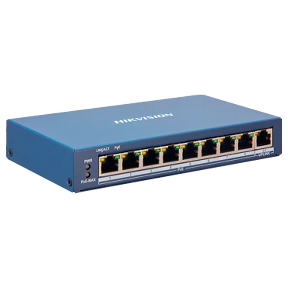Switch Smart 8Puertos Poe Hikvision Gestionable 110 Watts 3