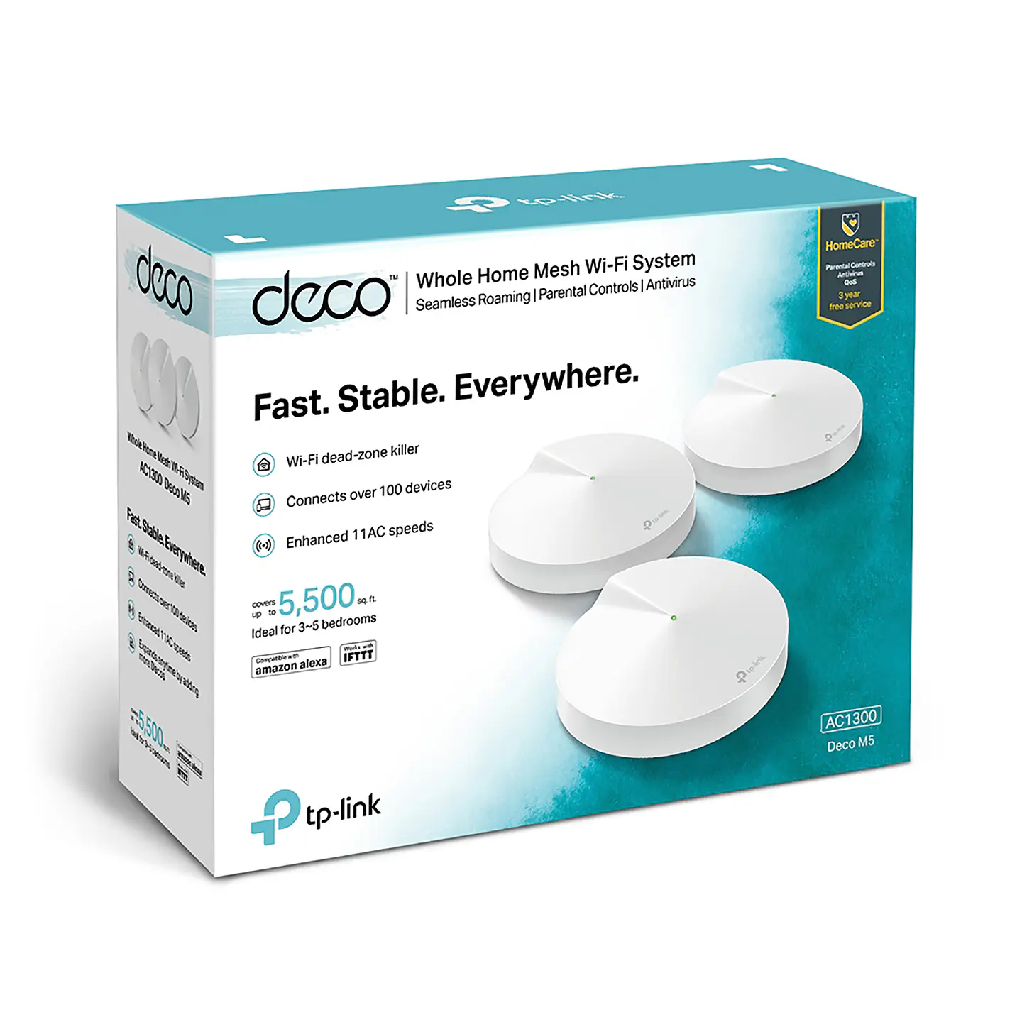 Sistema Wi-Fi TP-Link Mesh Deco M5 3Pack AC1300 2