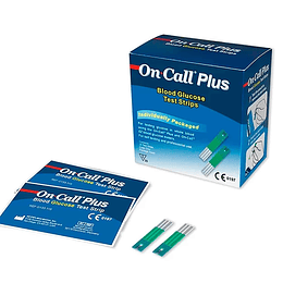 Tiras Reactivas Glucosa On Call Plus Caja de 50