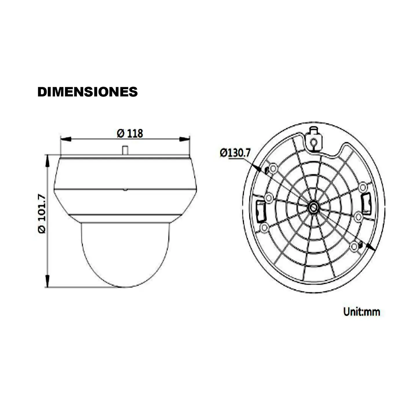 Cámara Domo PTZ Hikvision IP Interior 4MP Lente 2.8-12 MM 3