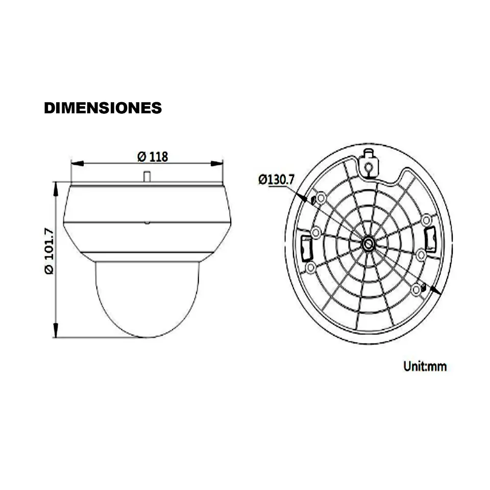 Cámara Domo PTZ Hikvision IP Interior 4MP Lente 2.8-12 MM 3
