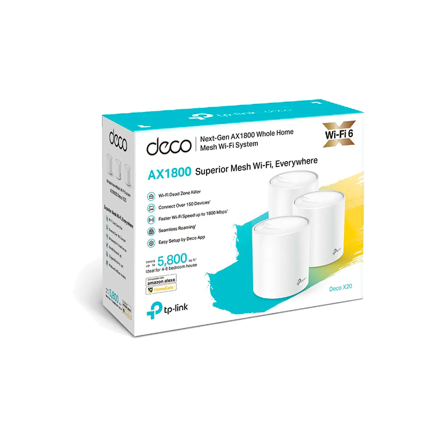 Sistema Wi-Fi TP-Link Mesh Deco X20 3Pack AX1800 3