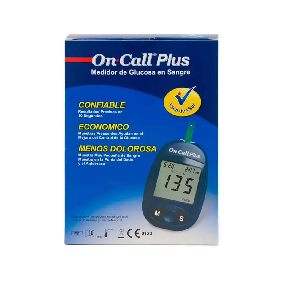 Glucómetro On Call Plus Monitoreo de Glucosa en Sangre 3