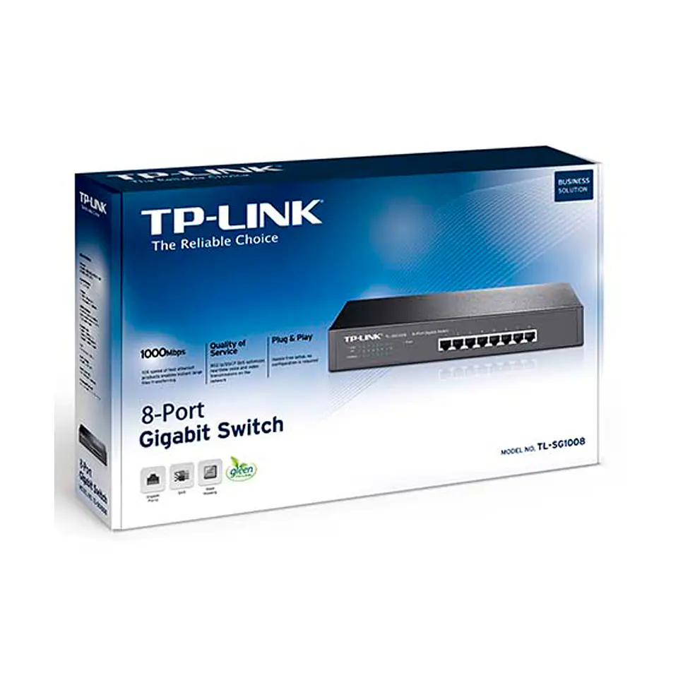 Switch TP-Link TL-SG1008 de 8 Puertos Gigabit Case Metálico 2