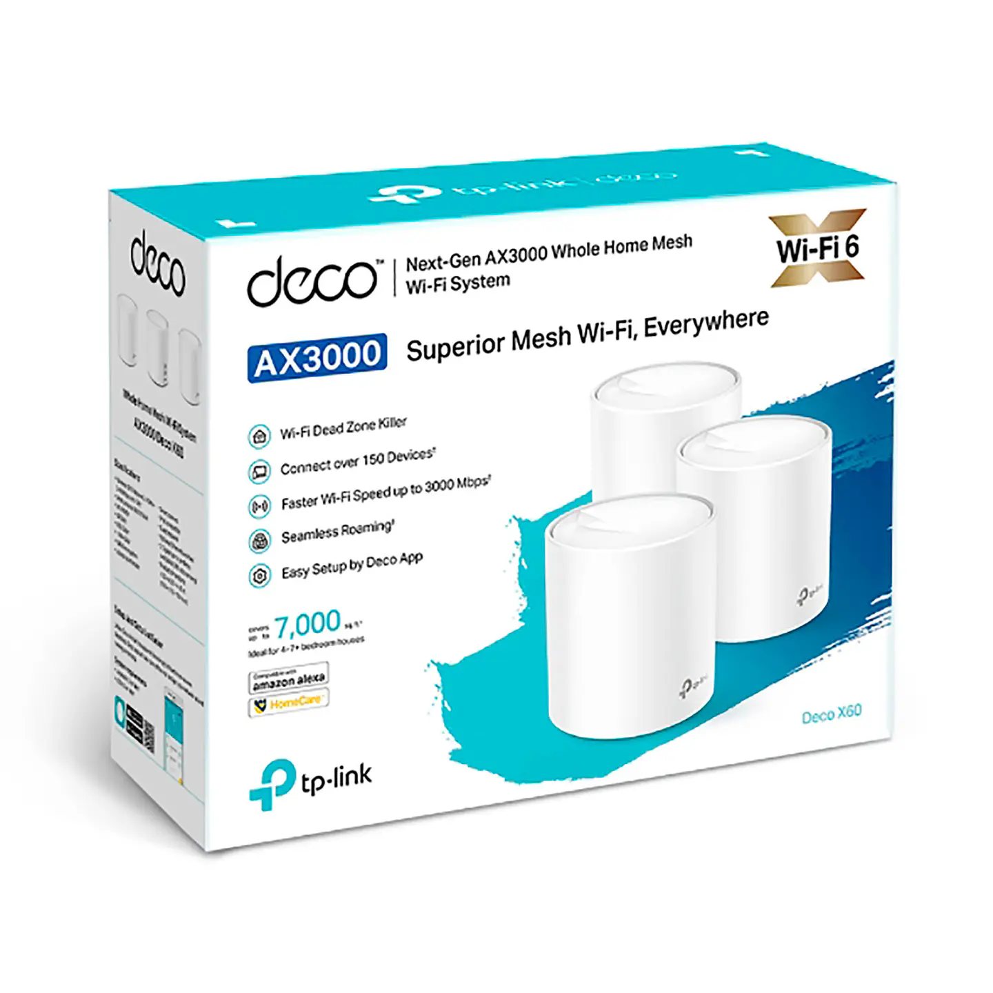 Sistema Wi-Fi TP-Link Mesh Deco X60 3Pack AX5400 3