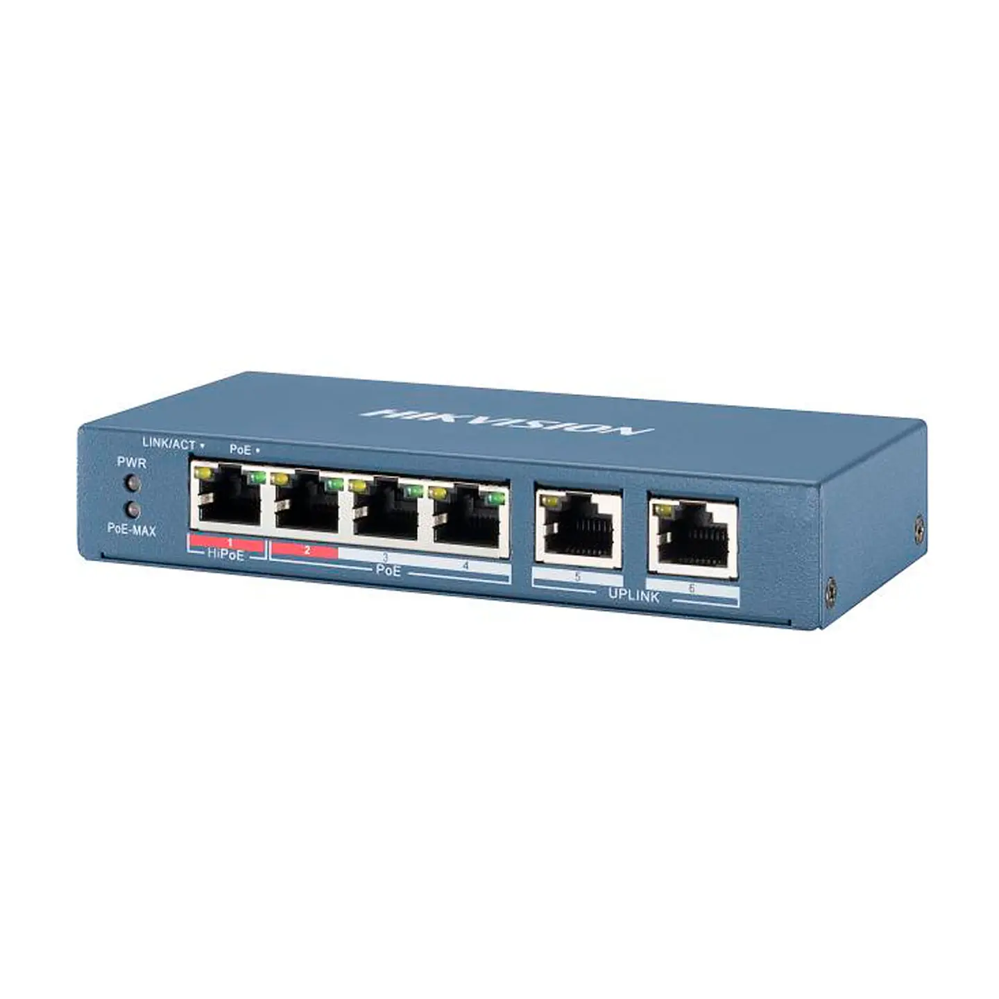 Switch Hikvision DS-3E0106HP-E 4Puertos PoE 2Uplink 1