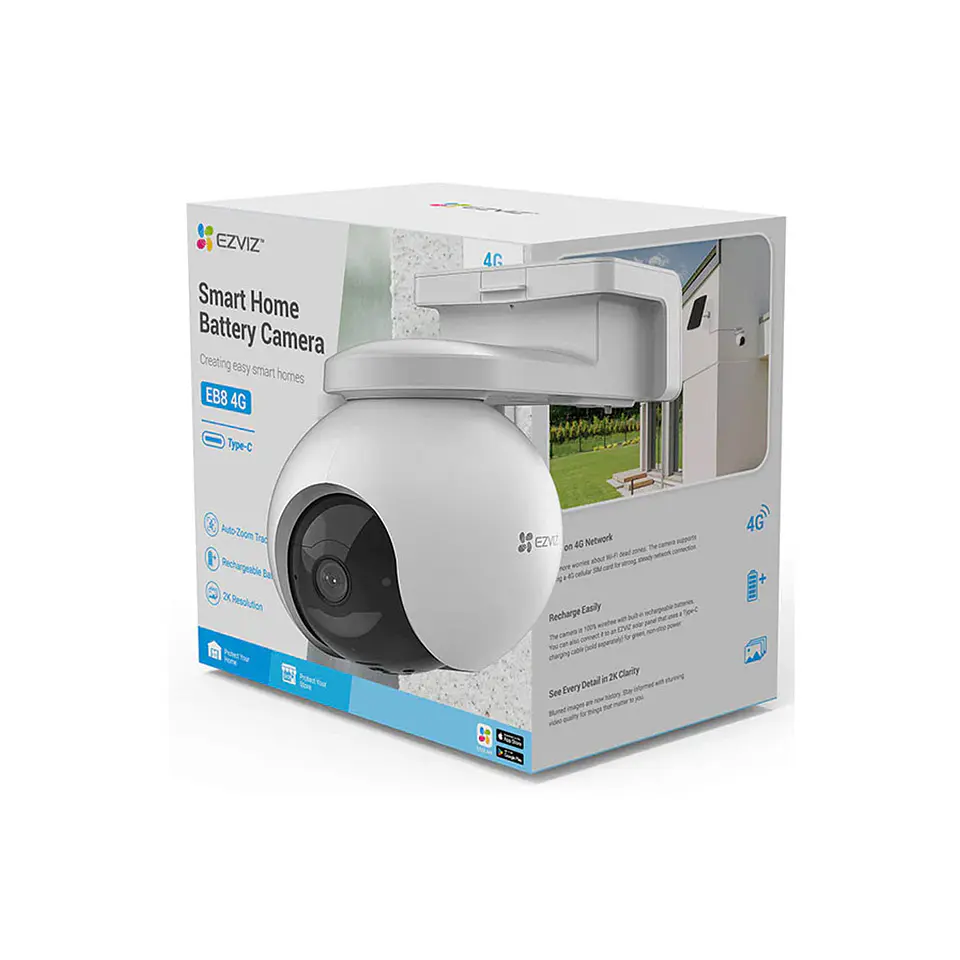 Kit Cámara IP Ezviz EB8 4G 2K Exterior + Panel Solar 4