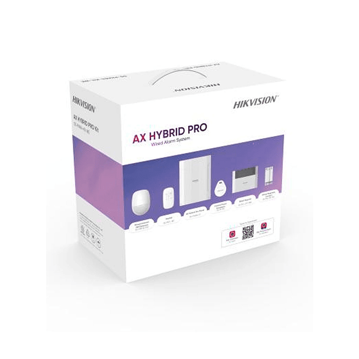 Kit Alarma AXPRO Hikvision Híbrida DS-PHA64-KIT 64 Zonas Dispositivos Cableados 1