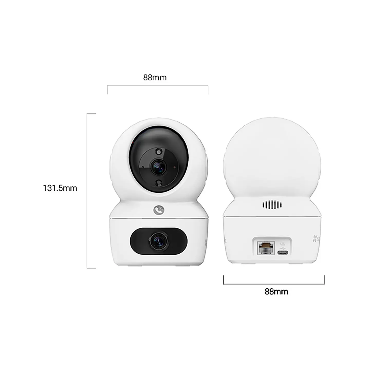 Cámara Ezviz Lente Dual H7C-R100-8G44WF IP Interior  2K+  8Mp Wifi 3