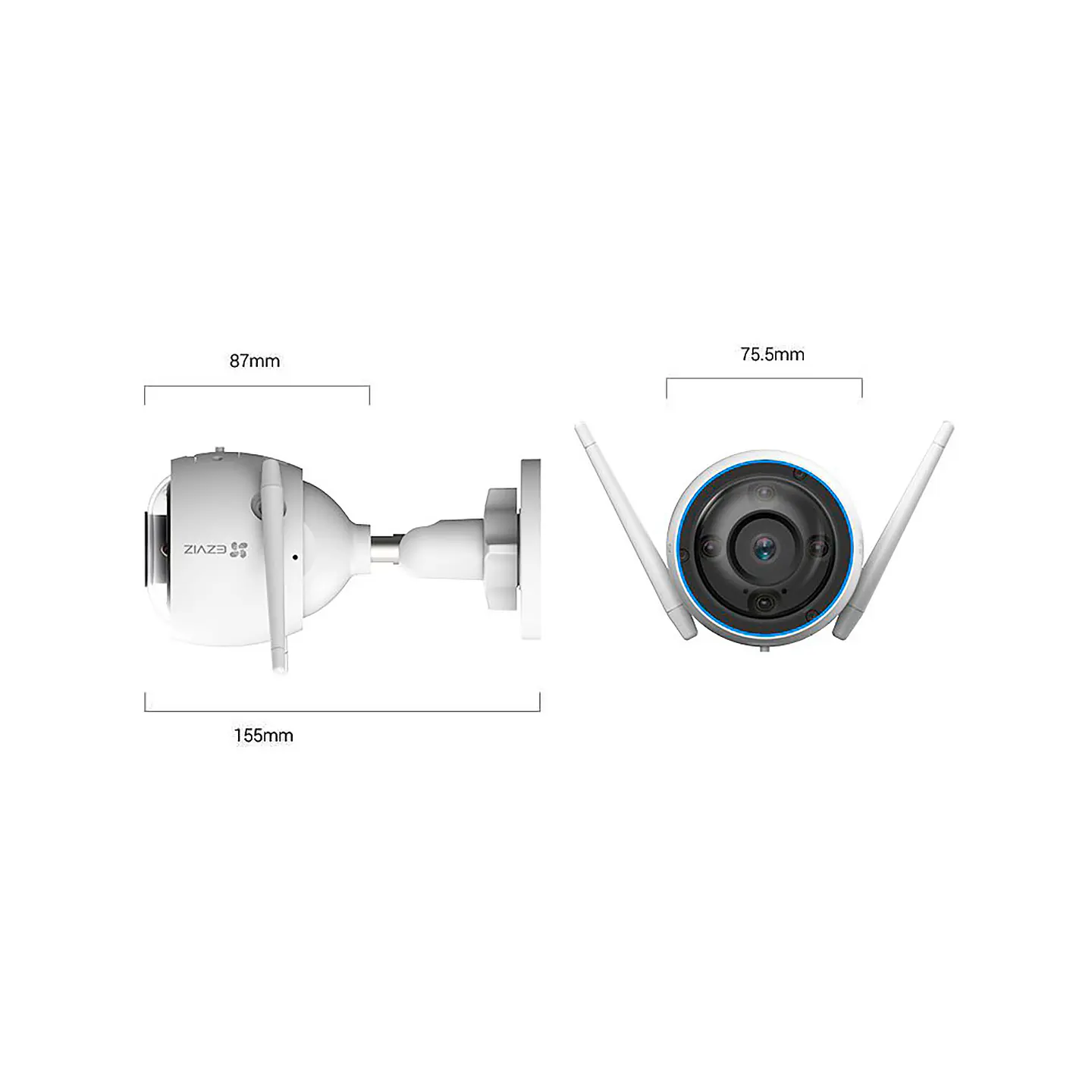 Cámara Ezviz IP H3-R100-1J5WKFL Exterior 5Mp Wifi  3K IR 30Mts 3