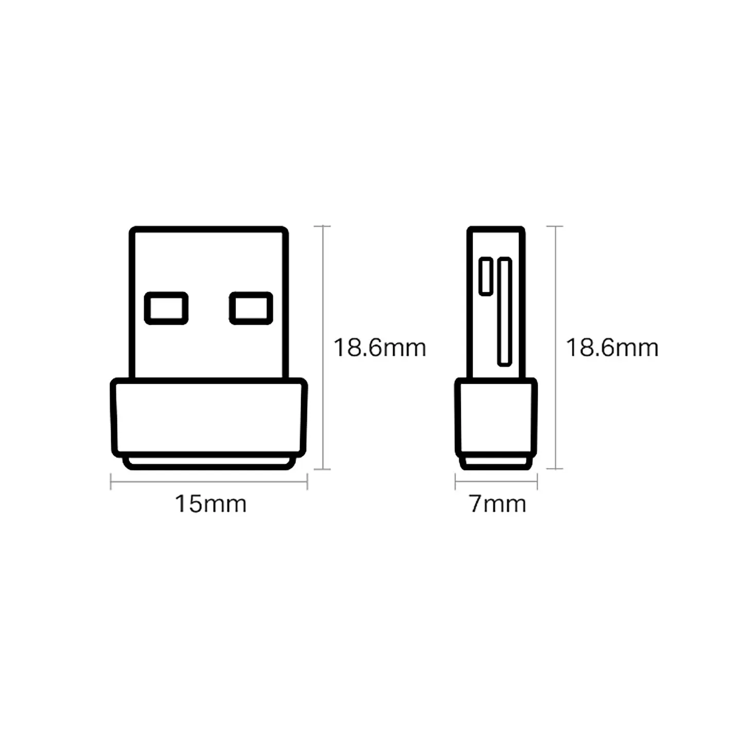 Nano Adaptador Tp-Link Archer-T2U Nano USB Doble Banda 2.4 y 5Ghz 200Mbps 3
