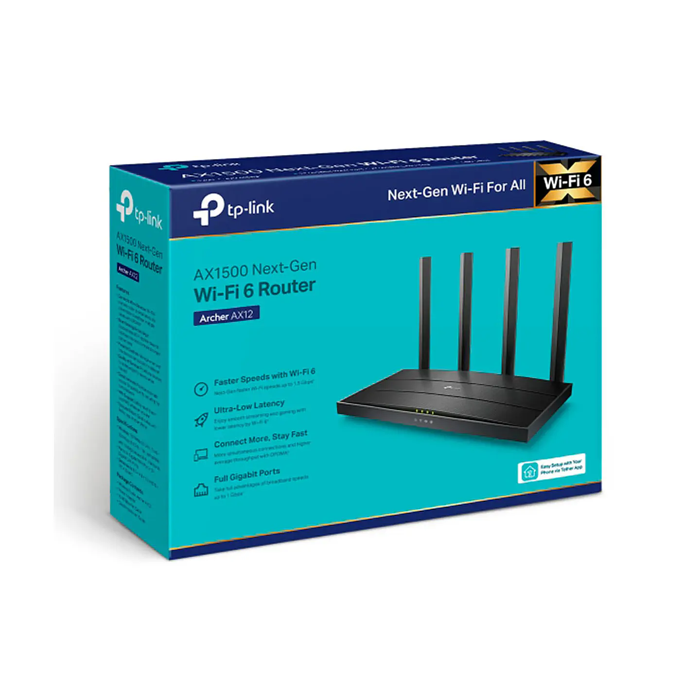 Router Tp Link Archer AX12 Gigabit AX1500 Dual Band Wi-Fi 6 4
