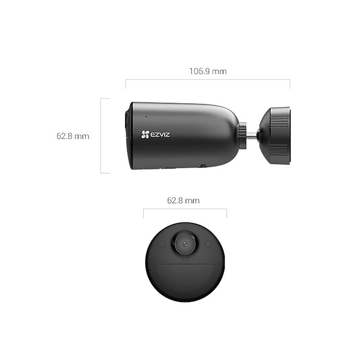  Cámara Ezviz CS-EB3/SP-R200(3MP) 2K WiFi Batería 5200mAh con Panel Solar 3