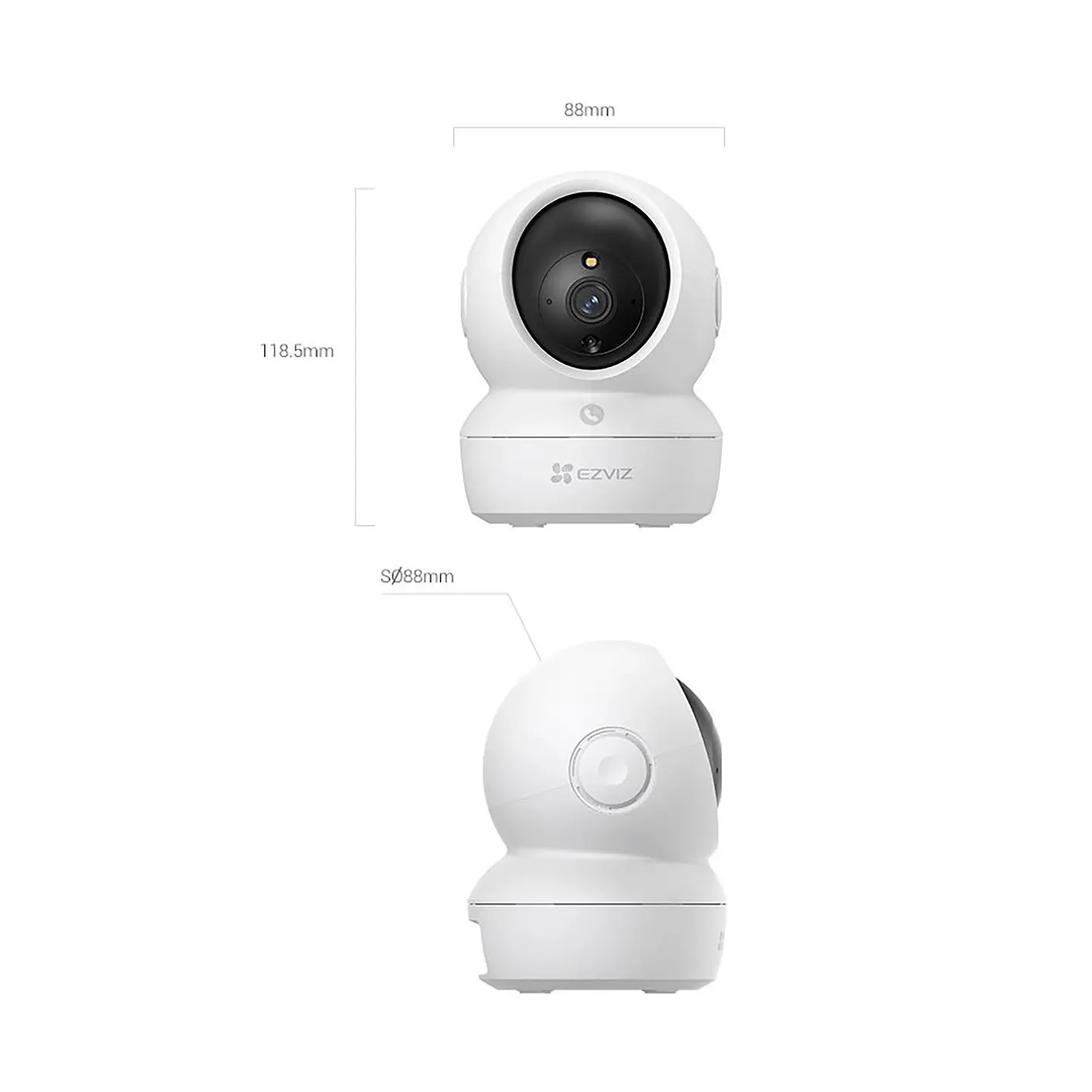 Cámara Ezviz CS-H6C-R105-1J5WF WiFi PTZ 5MP Lente 4mm 4