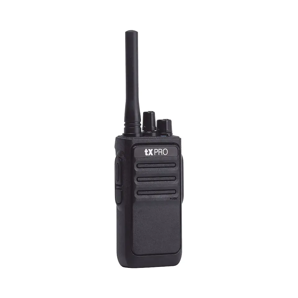 Radio Portátil txPRO TX320 UHF 2W de Potencia 400-470 MHz 16 canales Función Vox 2