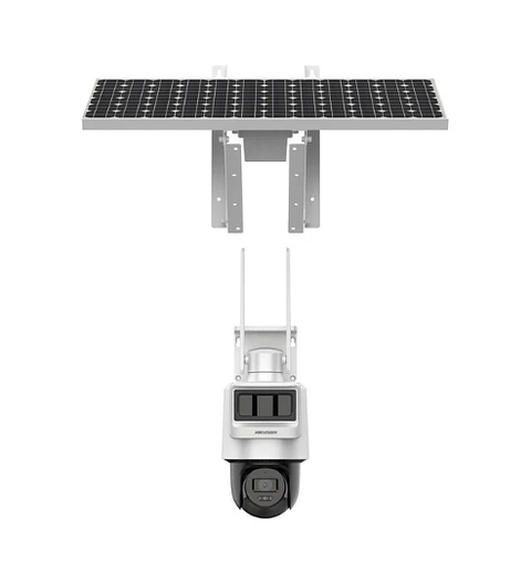 Cámara Domo PT Pro Hikvision 4Mp, 4G con Panel Solar - HK-DS2DE2C400IWG-K/4G