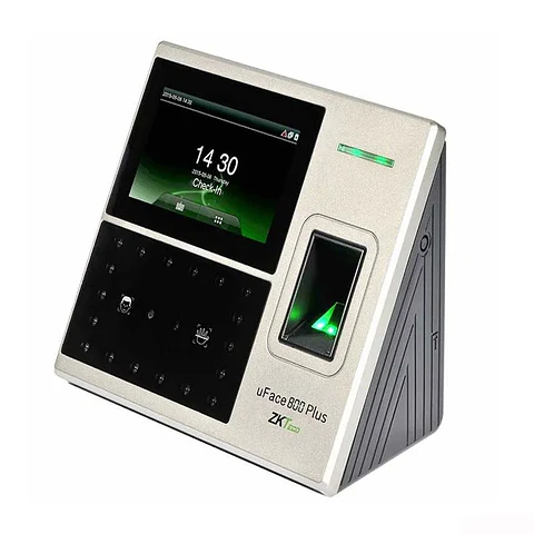 Control acceso y asistencia biométrico ZKTeco uFace800 Plus touch de 4.3", negro y plata