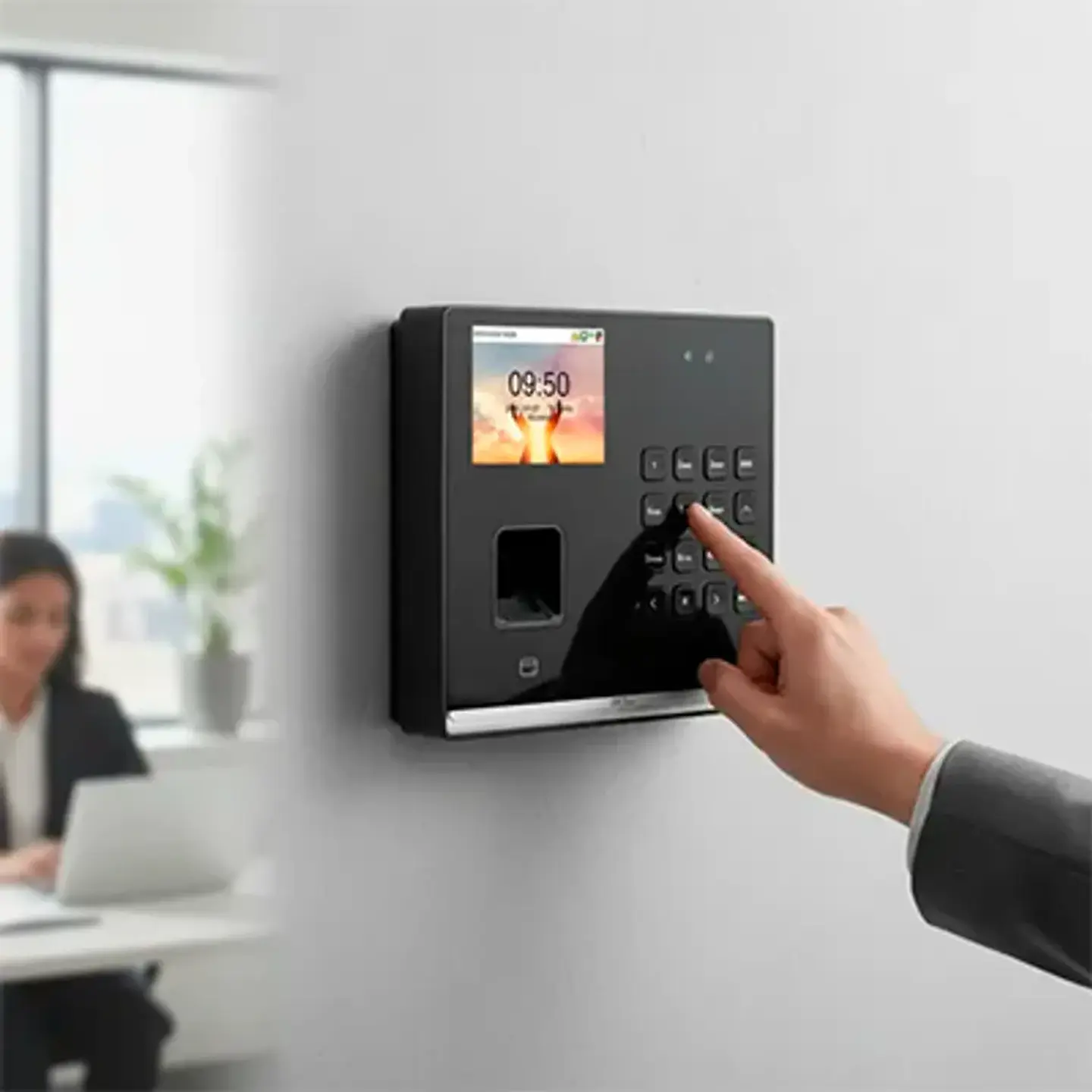 Control de Acceso y Asistencia ZKTeco SenseFace-M2F-LR, Rostro Huella y Tarjeta, Negro 3