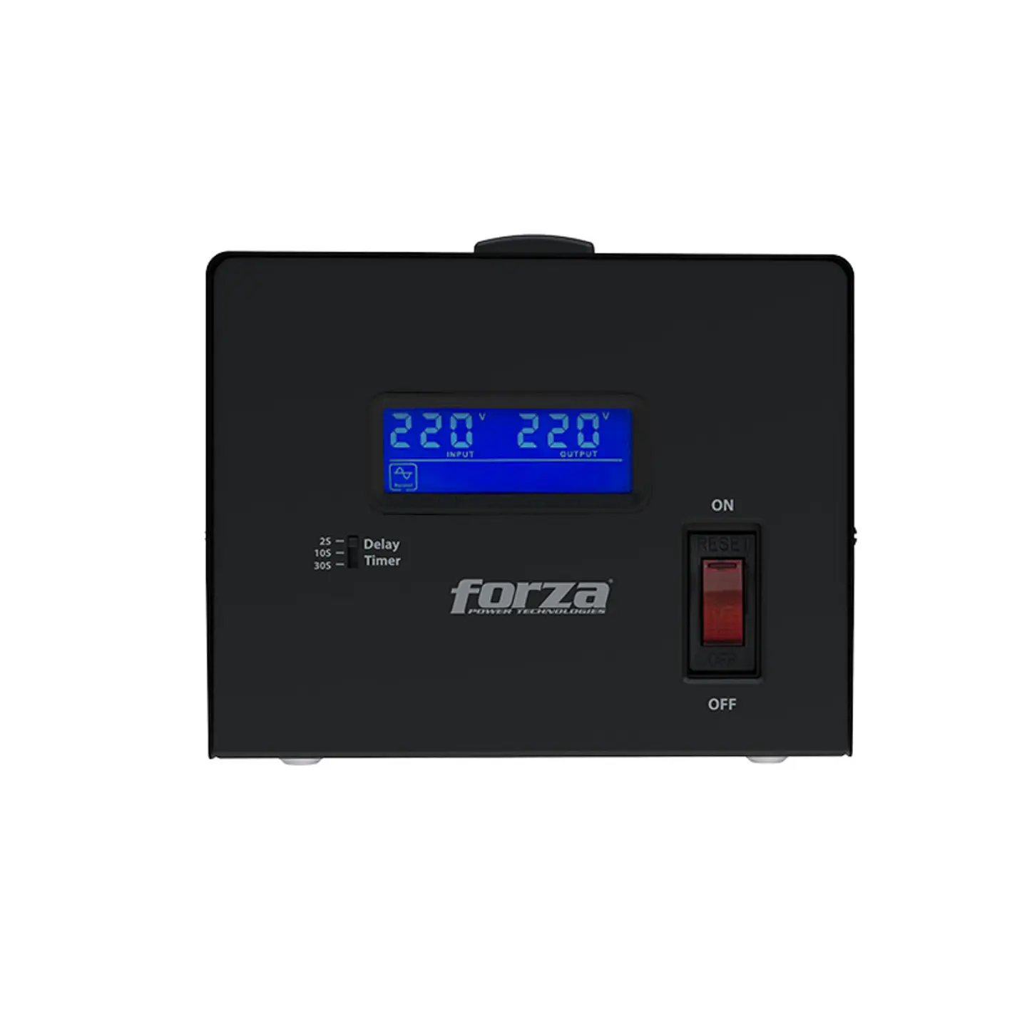 Estabilizador de Voltaje Forza FVR-6002, 6000VA/3000W, 3 tomas, Negro 1