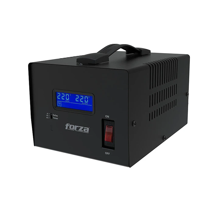 Estabilizador de Voltaje Forza FVR-6002, 6000VA/3000W, 3 tomas, Negro 3