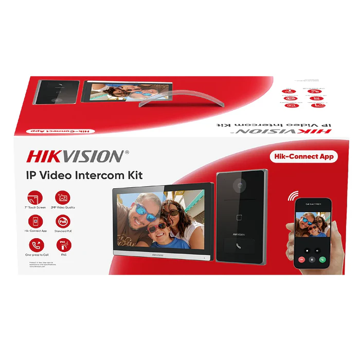 Kit Videoportero Hikvision DS-KIS608-P, Monitor 7