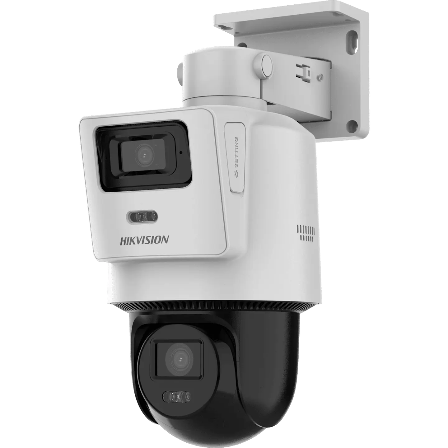 Cámara Hikvision TandemVu DS-2SE2C400MWG-E/14 PT IP PoE 4MP + 4MP, Blanca 3
