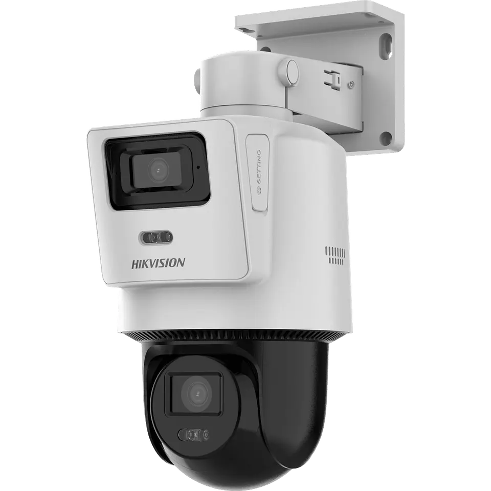 Cámara Hikvision TandemVu DS-2SE2C400MWG-E/14 PT IP PoE 4MP + 4MP, Blanca 3