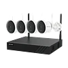 Kit Hikvision NK844WBH, NVR 8 Canales + 4 Cámaras Bullet 4MP EasyLink WiFi 6, Negro/Blanco 1