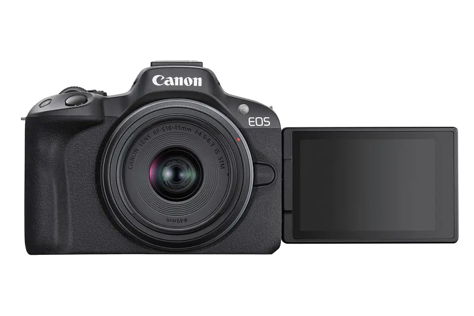 Cámara Canon EOS R50 Mirrorless 18-45mm Color Negro - KIT 5