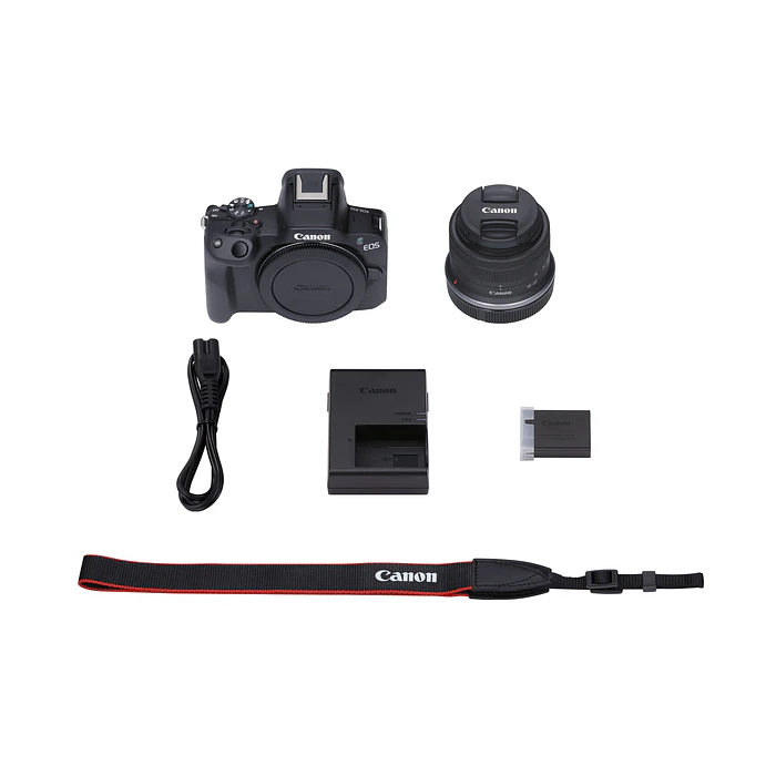Cámara Canon EOS R50 Mirrorless 18-45mm Color Negro - KIT 7