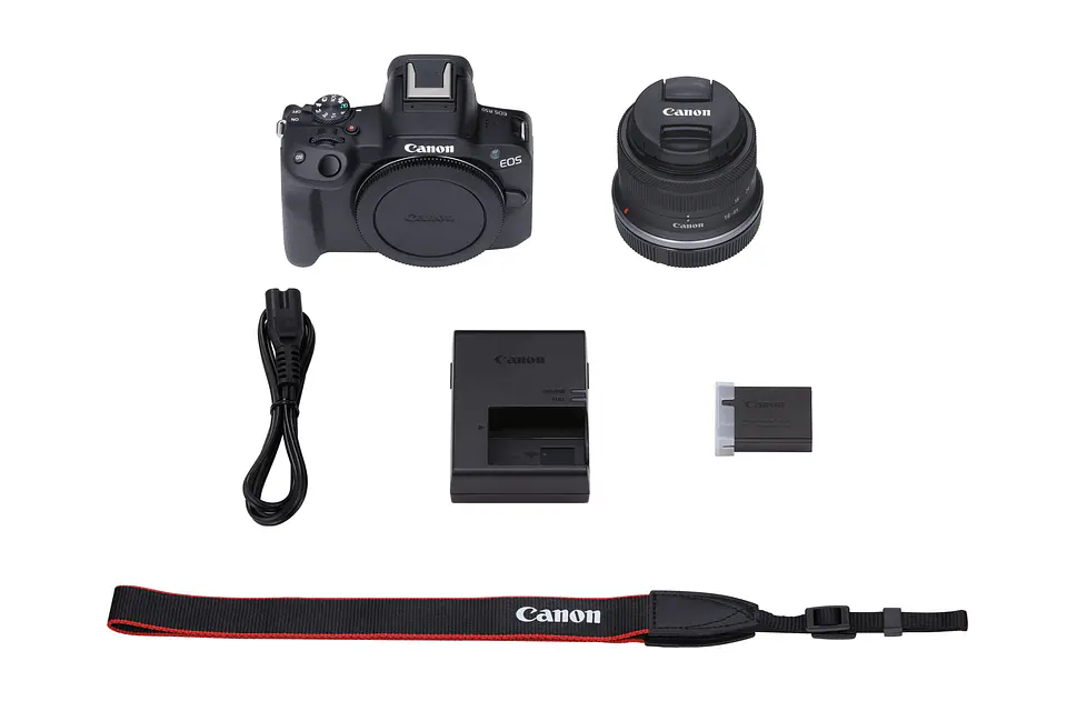 Cámara Canon EOS R50 Mirrorless 18-45mm Color Negro - KIT 7
