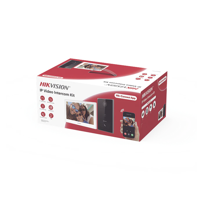 Videoportero IP Hikvision DS-KIS608P con PoE | Kit Completo 5