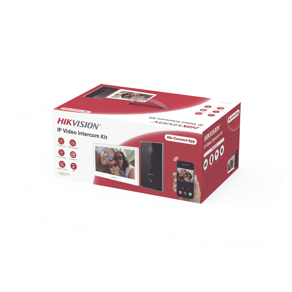 Videoportero IP Hikvision DS-KIS608P con PoE | Kit Completo 5