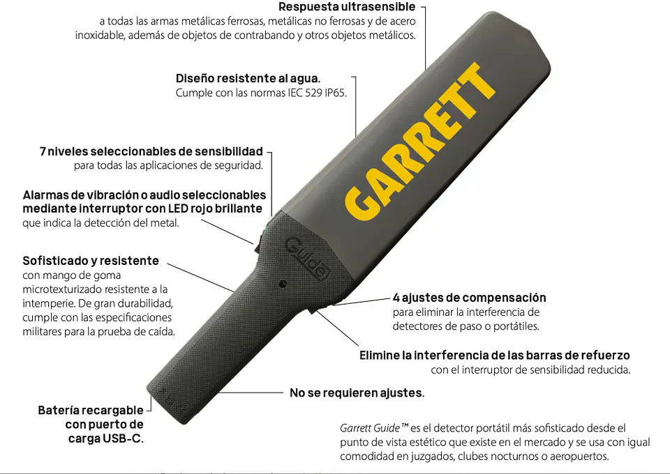 Detector de Metales Portátil Garrett Guide 2