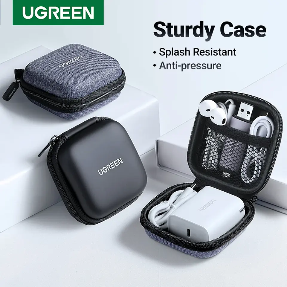 UGREEN Storage Case Bag for Airpods Charger Cable Bluetooth Headphones Funds Luxury Storage Case 1