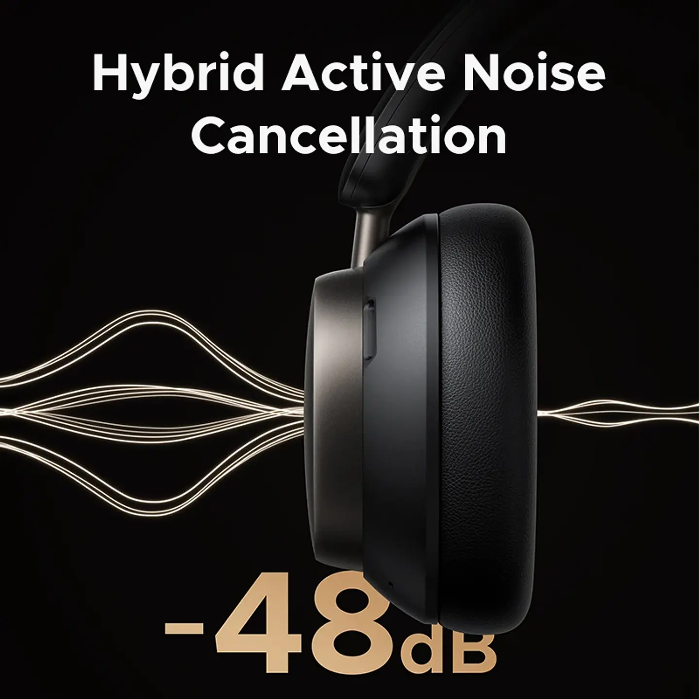 UGREEN Studio Pro 48dB ANC Wireless Headphones Over Ear Bluetooth Earphones Active Noise Cancellation Hi-Res LDAC 120h Playtime 3