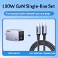 UGREEN 100W Travel GaN Charger Kit, 3 Output Ports, 1.5m 5A Type-C Braided Cord, Fast Charge for Laptop Mobile Devices - Miniatura 7