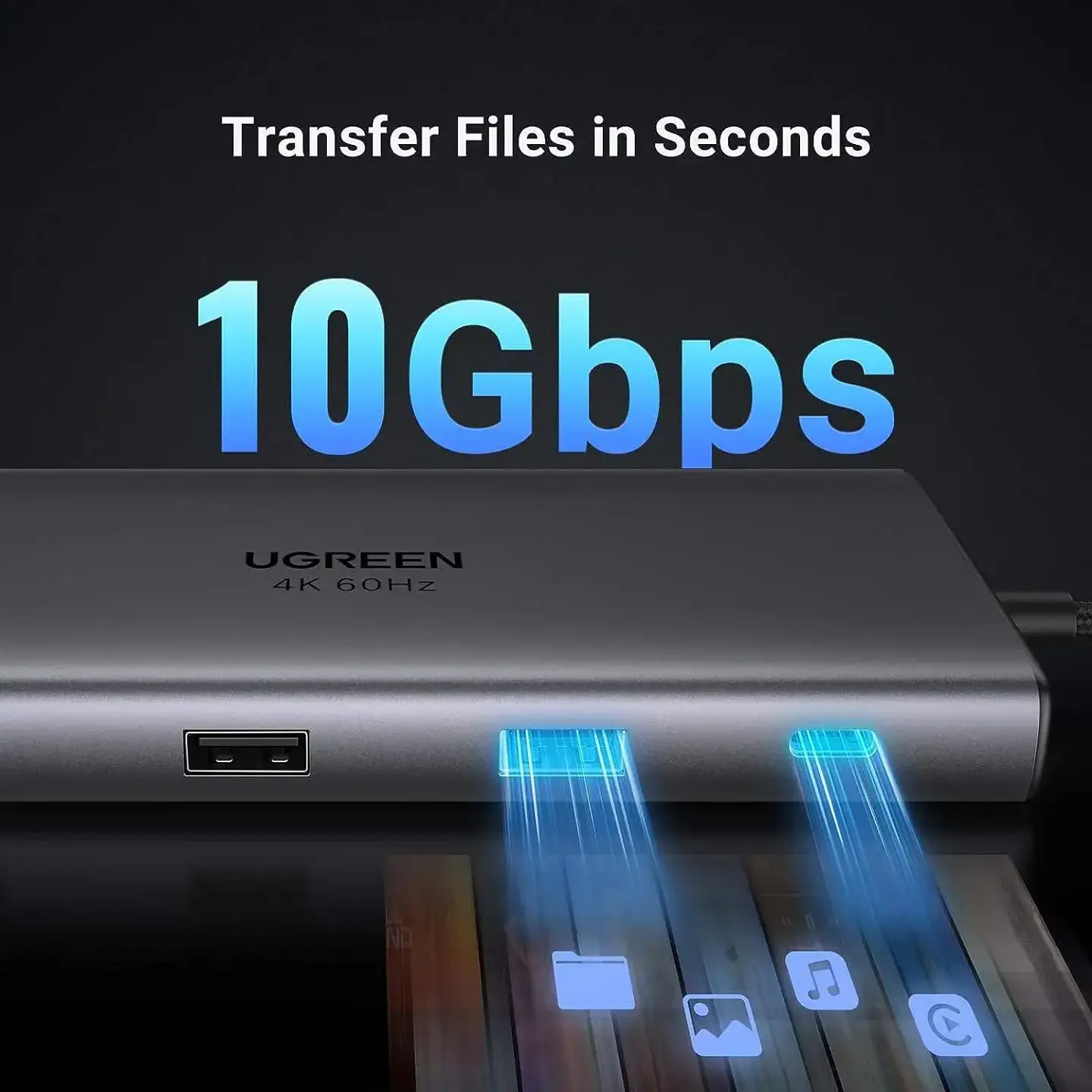 UGREEN Revodok Pro 109 USB C Hub 9 in 1 Docking Station10Gbps USB C 3.2 HDMI 100W Power Delivery SD/TF for Computer 4