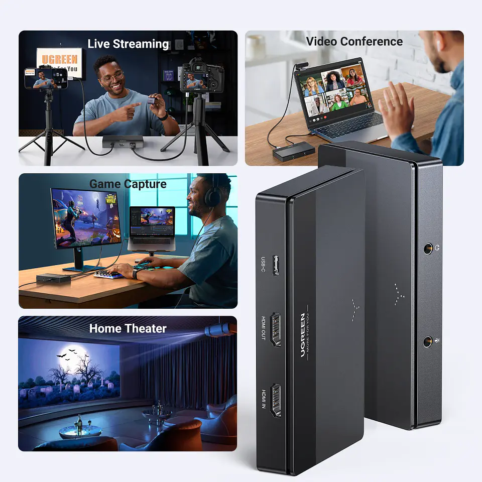 UGREEN HDMI Video Capture Card 4K60Hz HDMI to USB/Type-C Video Grabber Box for Computer Camera Live Stream Record Meeting 6