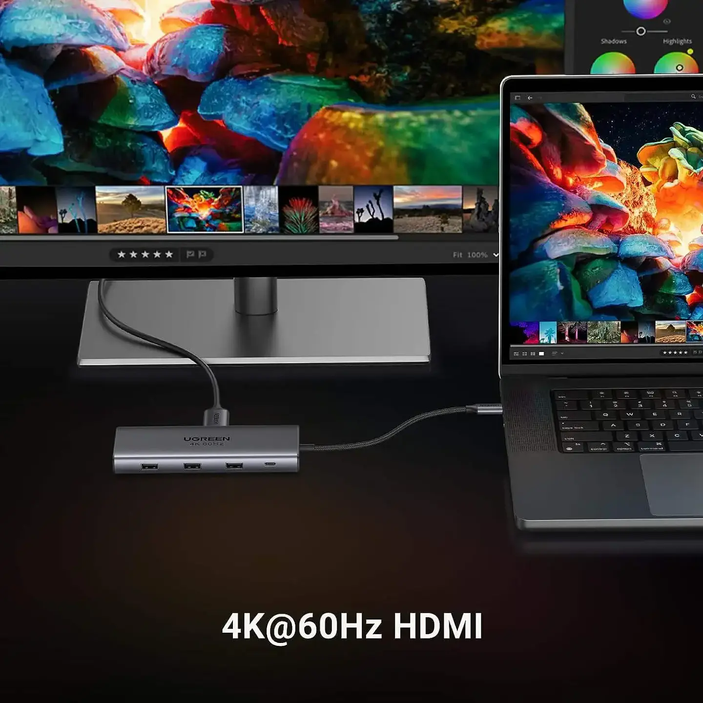 UGREEN Revodok Pro 109 USB C Hub 9 in 1 Docking Station10Gbps USB C 3.2 HDMI 100W Power Delivery SD/TF for Computer 5
