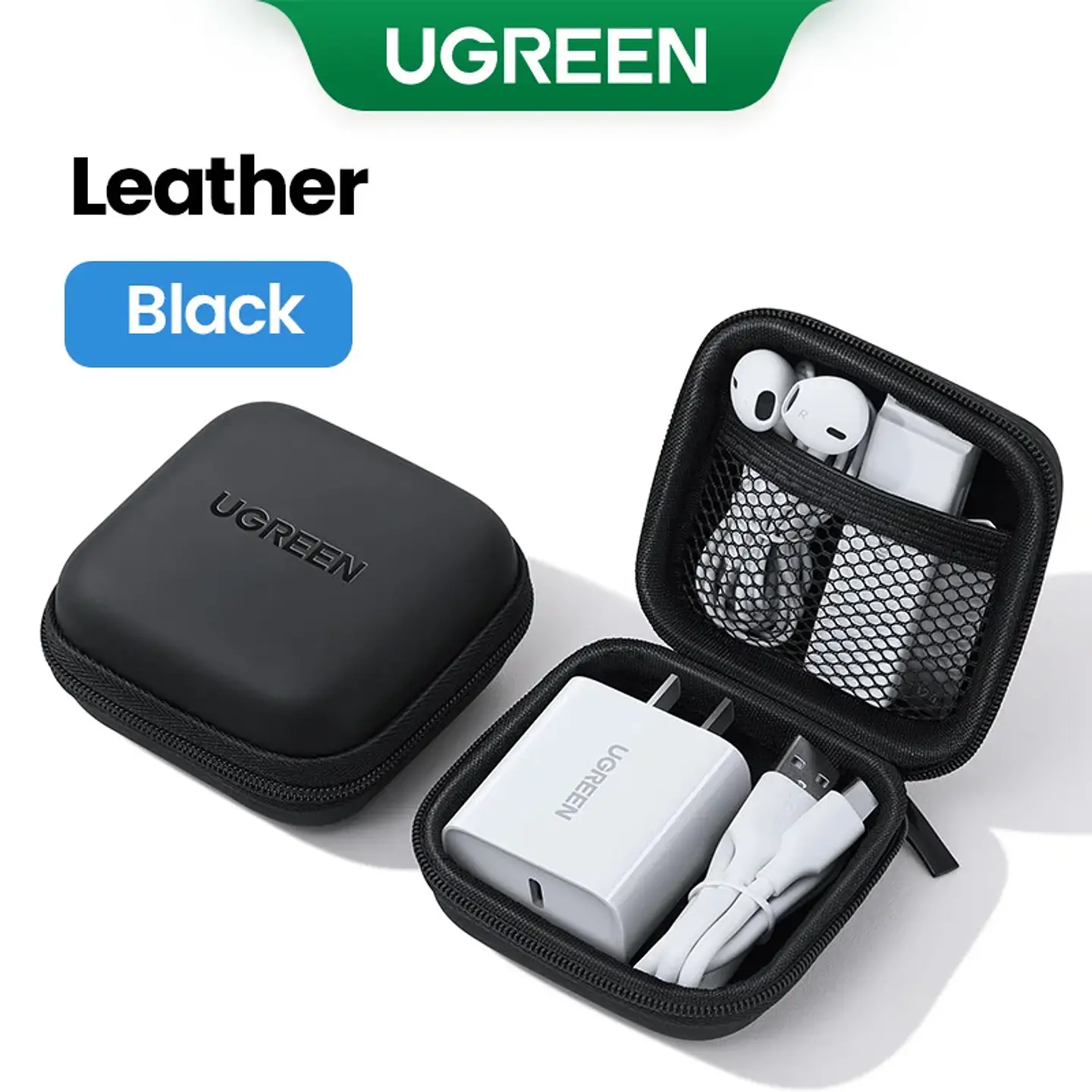UGREEN Storage Case Bag for Airpods Charger Cable Bluetooth Headphones Funds Luxury Storage Case 8
