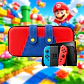 Estuche rígido para Nintendo Switch 2 con 12 ranuras para juegos, diseño Mario y Splatoon - Miniatura 1
