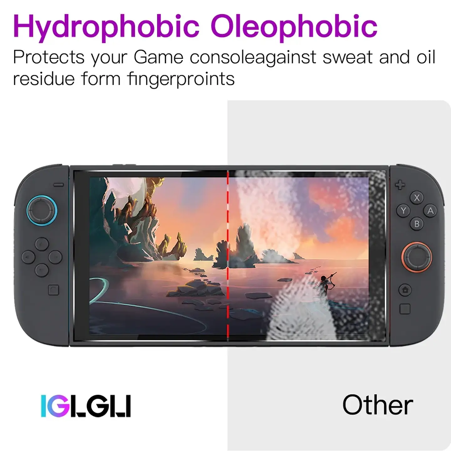 Protector de pantalla de vidrio templado 9H para Nintendo Switch 2, alta definición antirayones 2