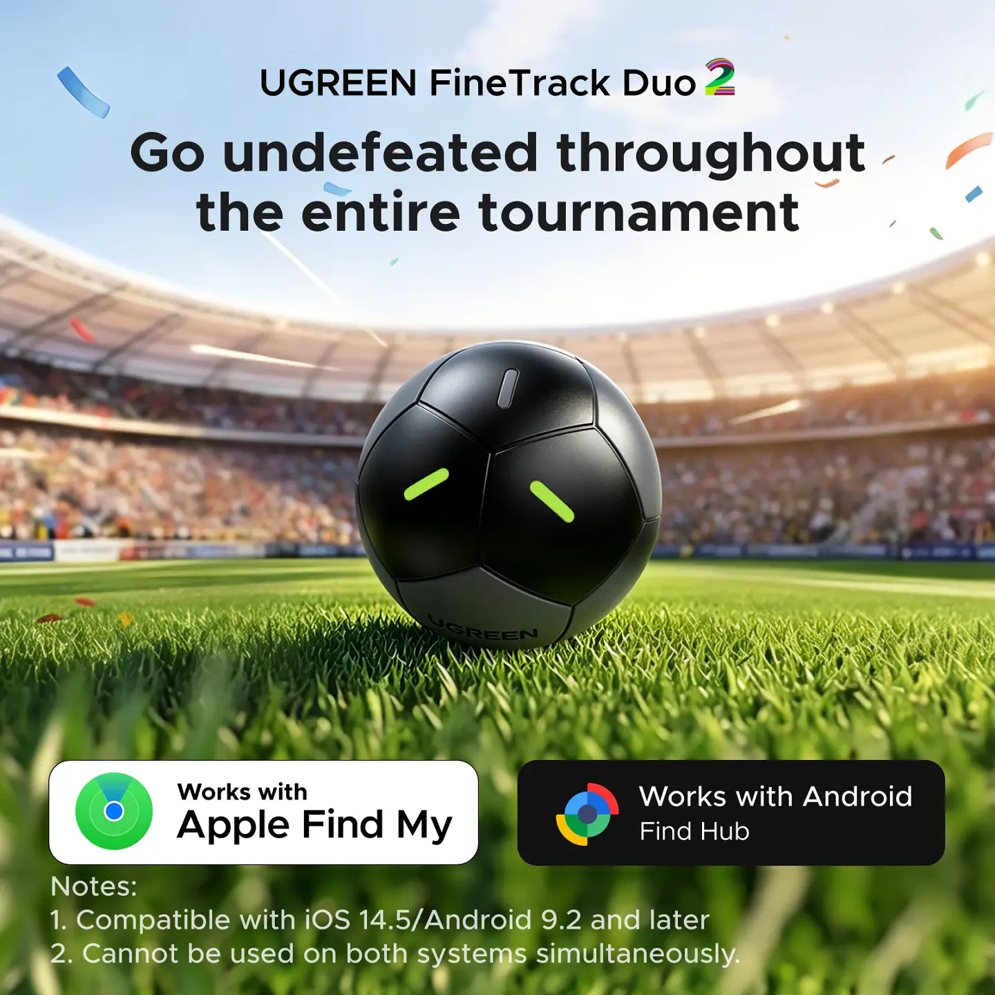 Localizador Bluetooth UGREEN FineTrack Mini Duo para llaves, bolsos y objetos personales 3