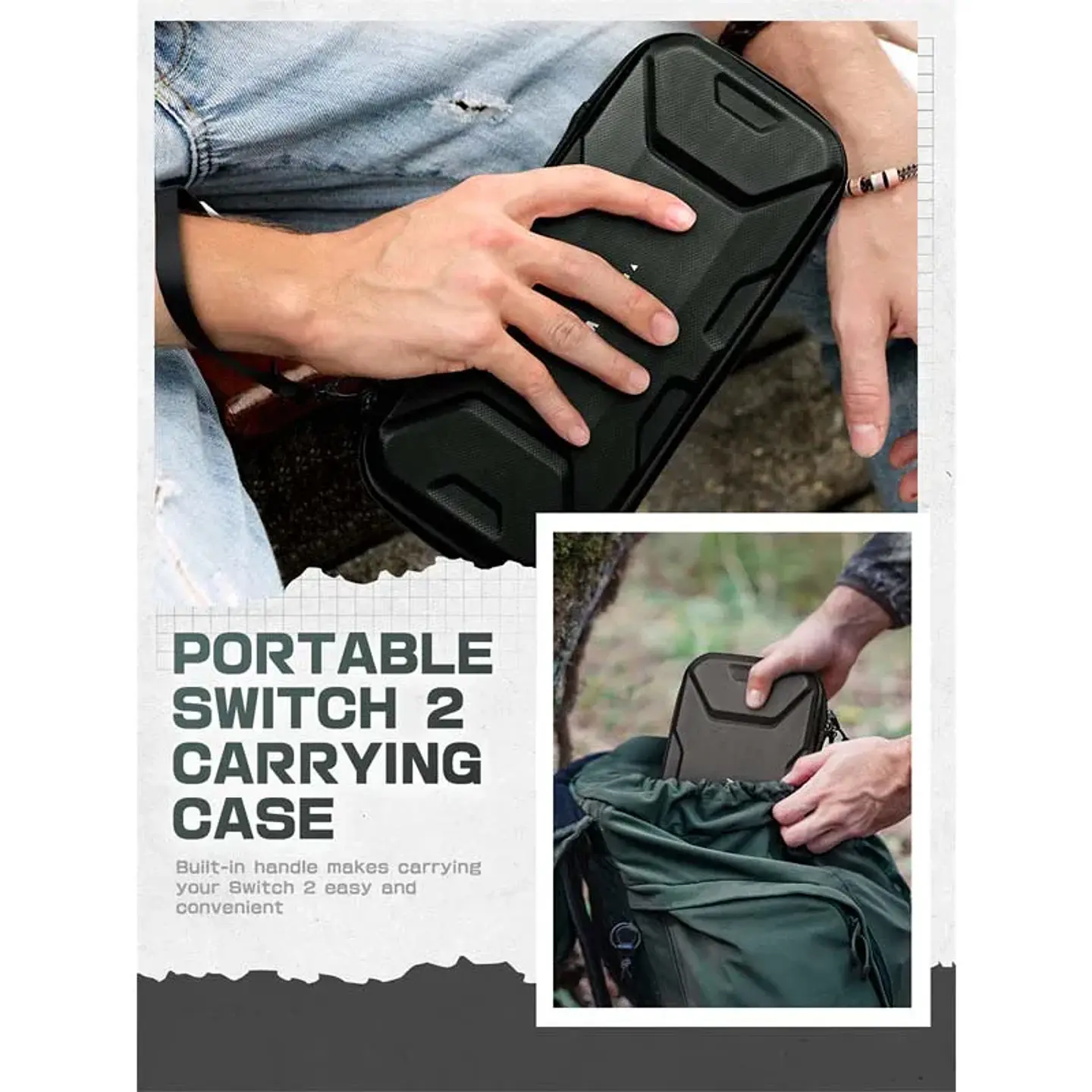 Estuche rígido de viaje para Nintendo Switch 2 2025, protector portátil para consola y accesorios 6